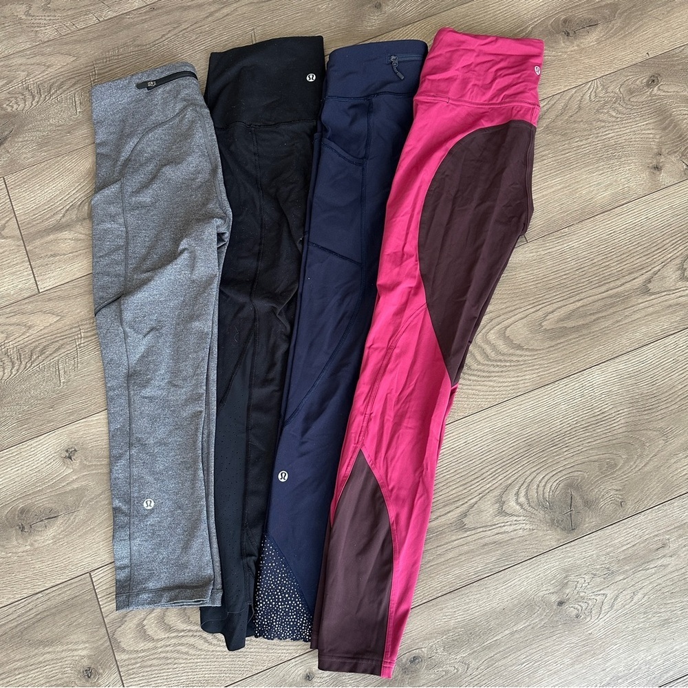 LULULEMON BUNDLE Lot of 4 Leggings all size 4 - Picture 1 of 14